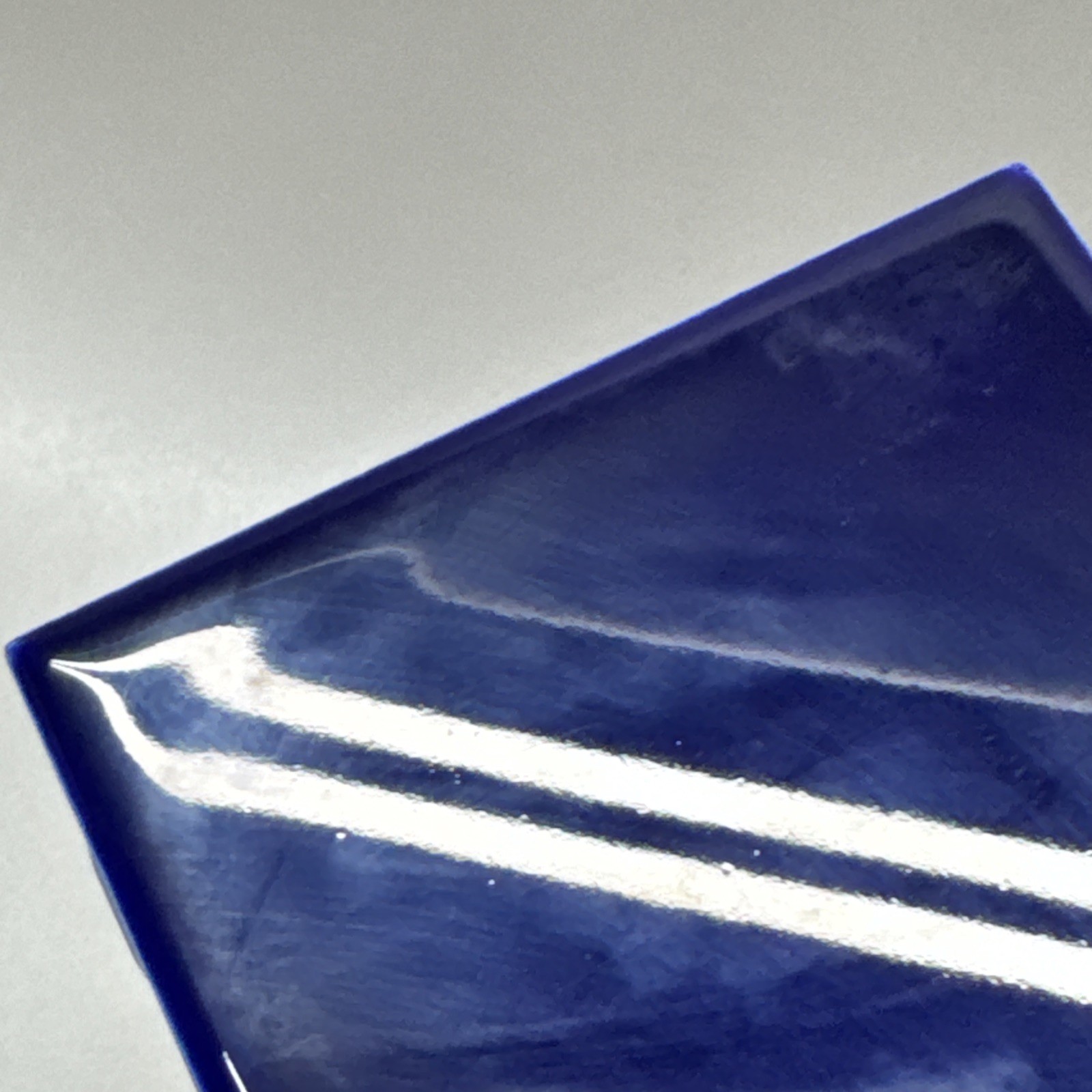 Florida Tile USA 4-1/4″Vintage Deep Cobalt Blue Tile NOS 4×4”Subway Tile Ceramic