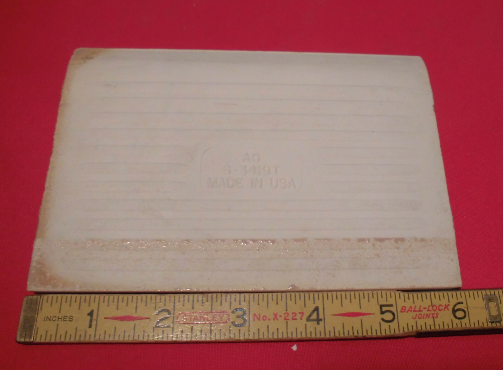 1 pc. *Sandalwood-Brown* Bullnose Top; base/cove Ceramic Tile: 4-1/8″ X 6″ NOS