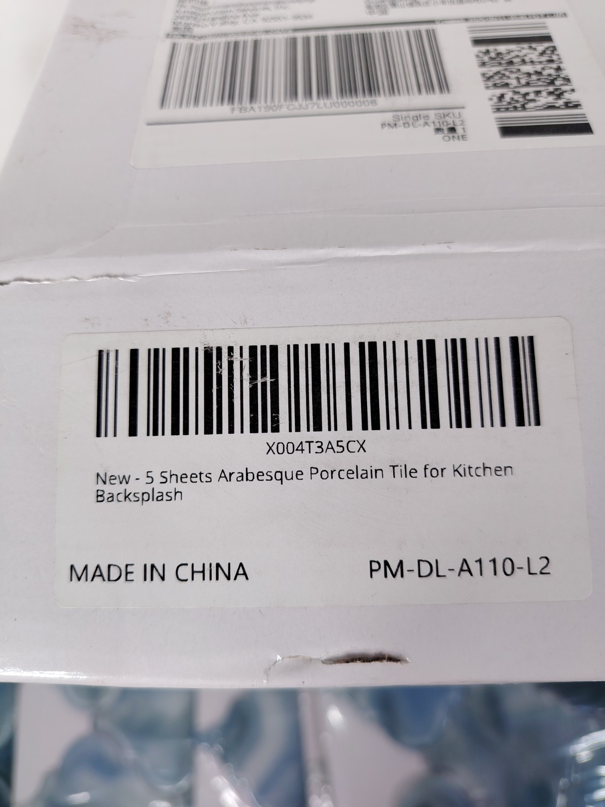 NEW~5 Sheets Arabesque Porcelain Tile for Kitchen Backsplash~ Free shipping