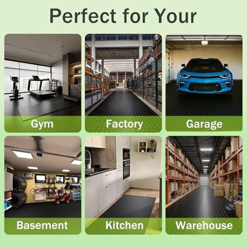 Garage Floor Mat, 2.8mm Thickened Flooring Roll for Under Car 8×20 FT Black