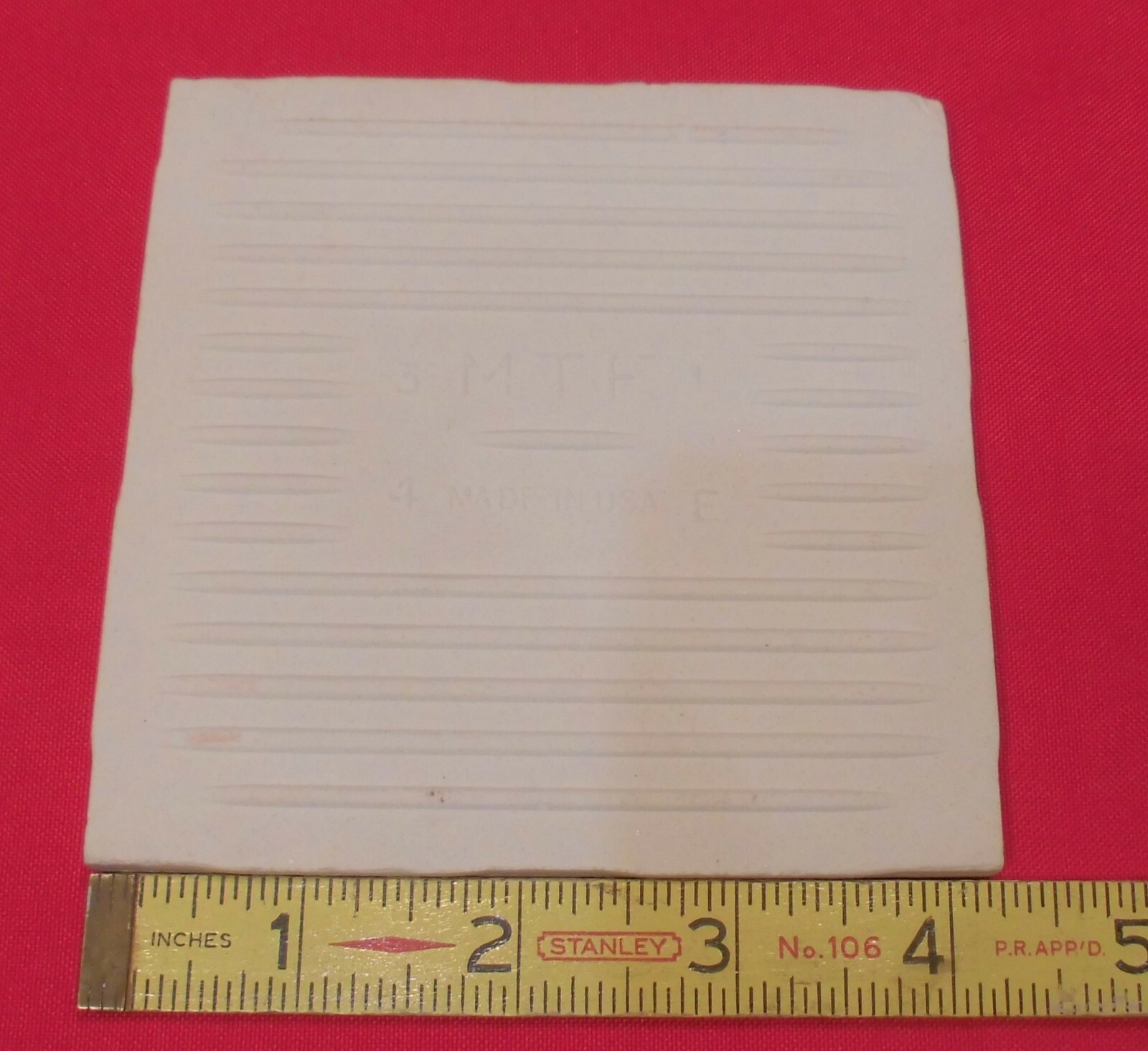 1 pc. Bright White 4-1/4″ Glossy Ceramic Tile by Monarch Tile Co. USA New