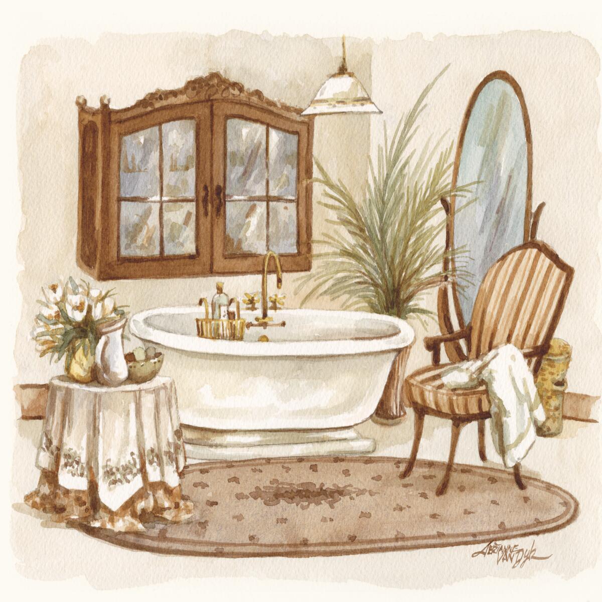 Ceramic Backsplash Tile Mural Bath Kitchen/Bathroom/Shower – Antique Bath I