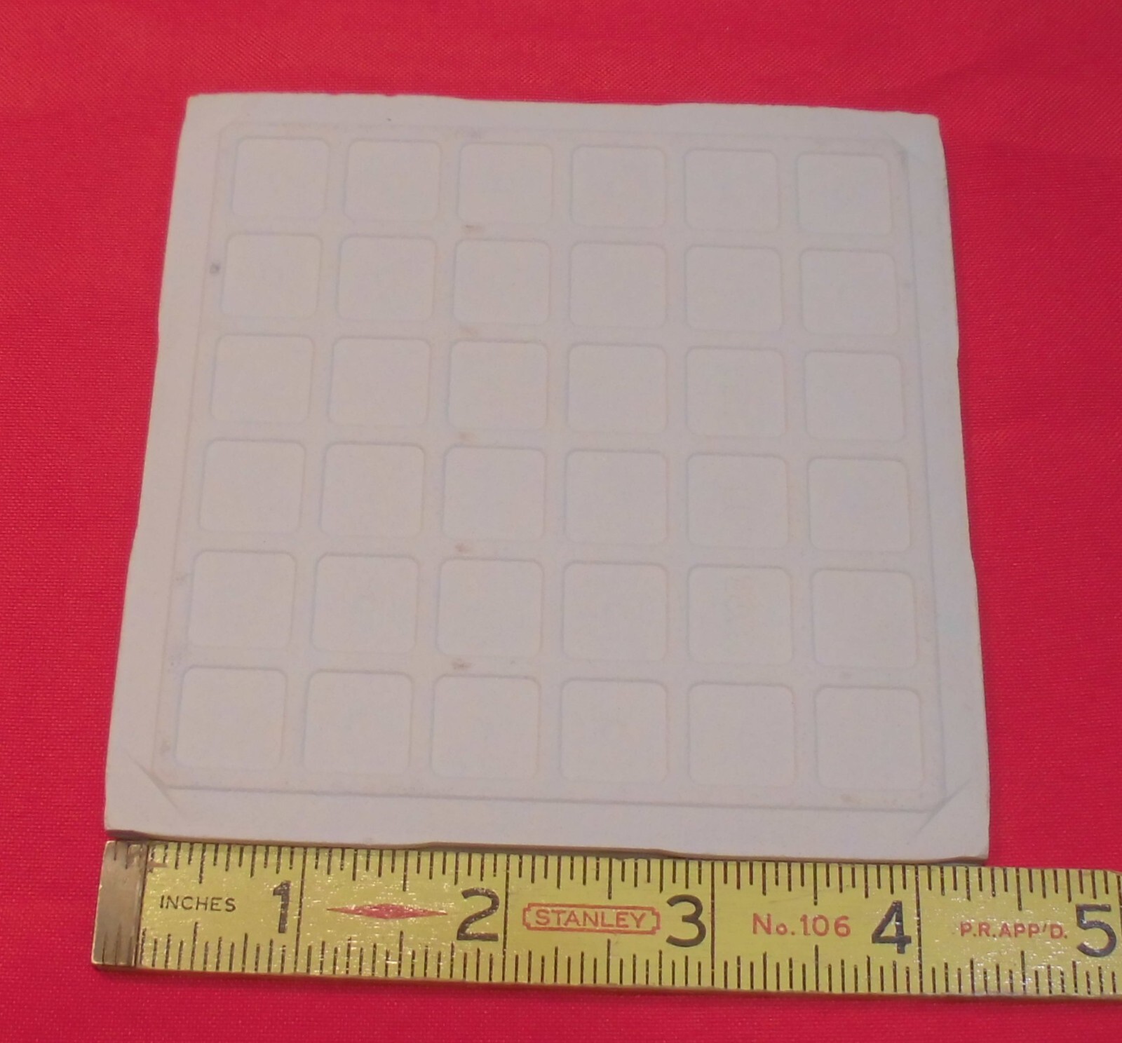 1 pc. Gold Dust: 4-3/8″ Glossy Ceramic Tile by Florida Tile Co. NOS, Speckled