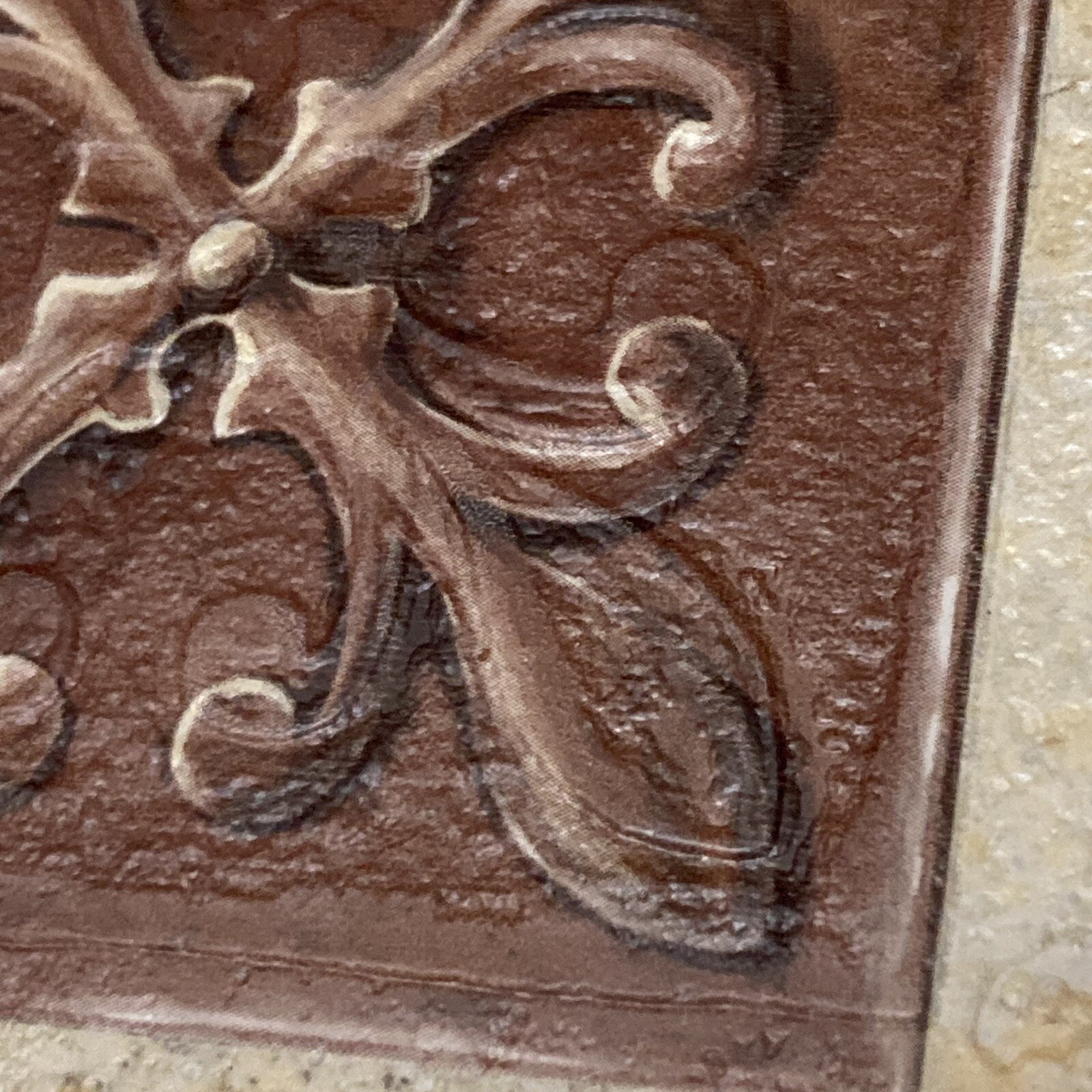 6″ x 6″ Deco Stone ROMANESQUE Accent Vinyl Wall Floor Tile Self Stick Groutable