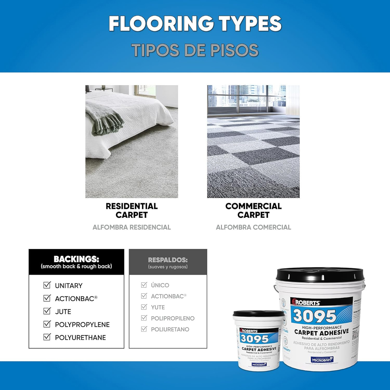 Carpet Adhesive 1 Gallon Latex Solvent-Free High Strength Indoor Residential