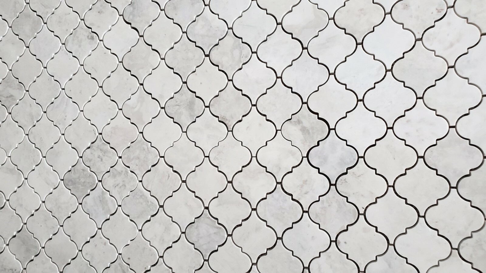 Arabesque Carrara Polished Marble Waterjet Mosaic Tile