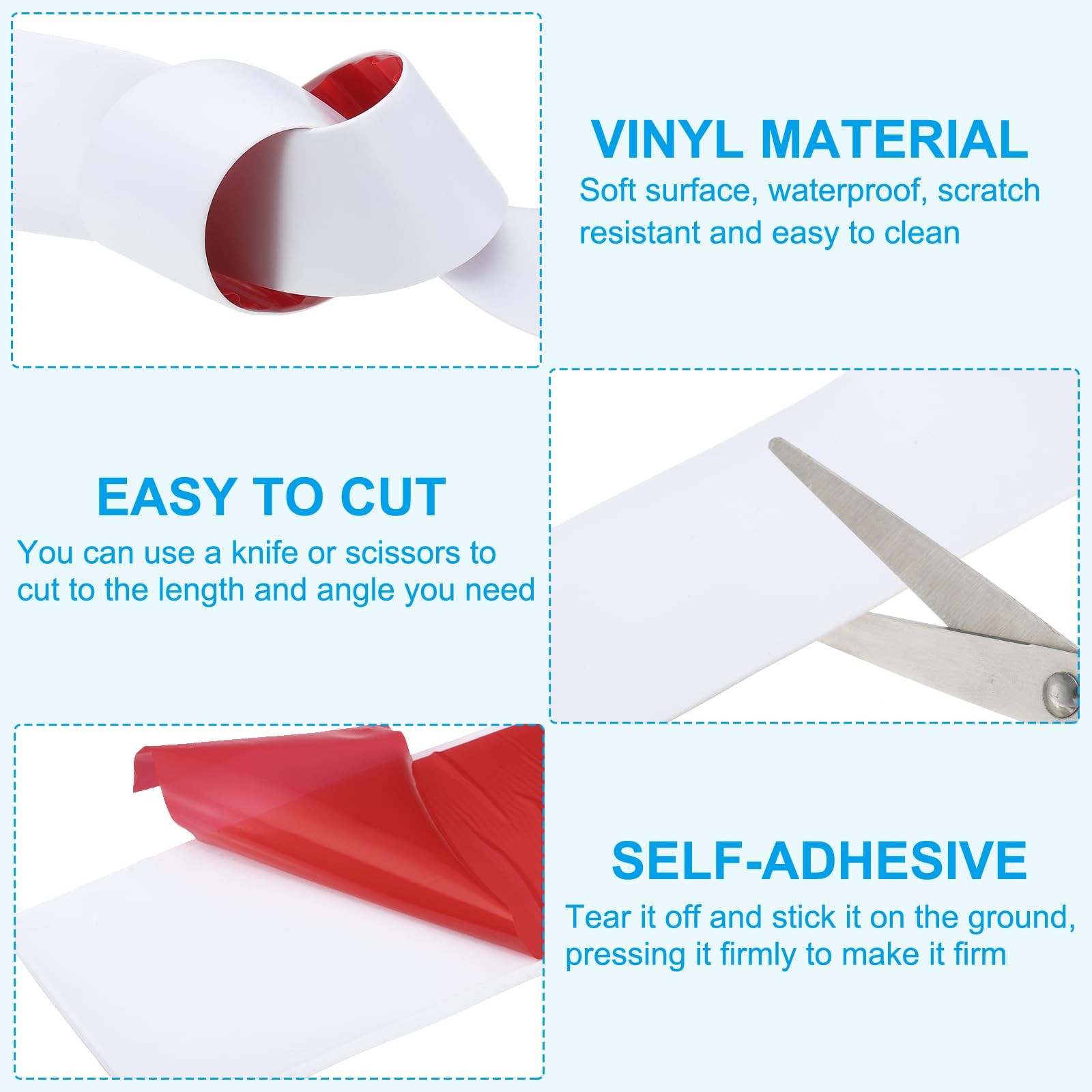 PATIKIL Self Adhesive Floor Transition Strip 3 in x 3 Ft, Vinyl Laminate Floo…