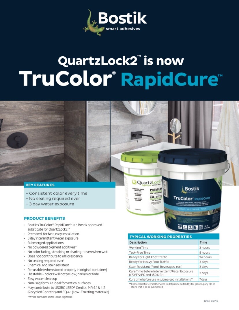 QuartzLock2 – RapidCure – Urethane Grout – New – 18lb Pre-Mixed – Free Shipping!