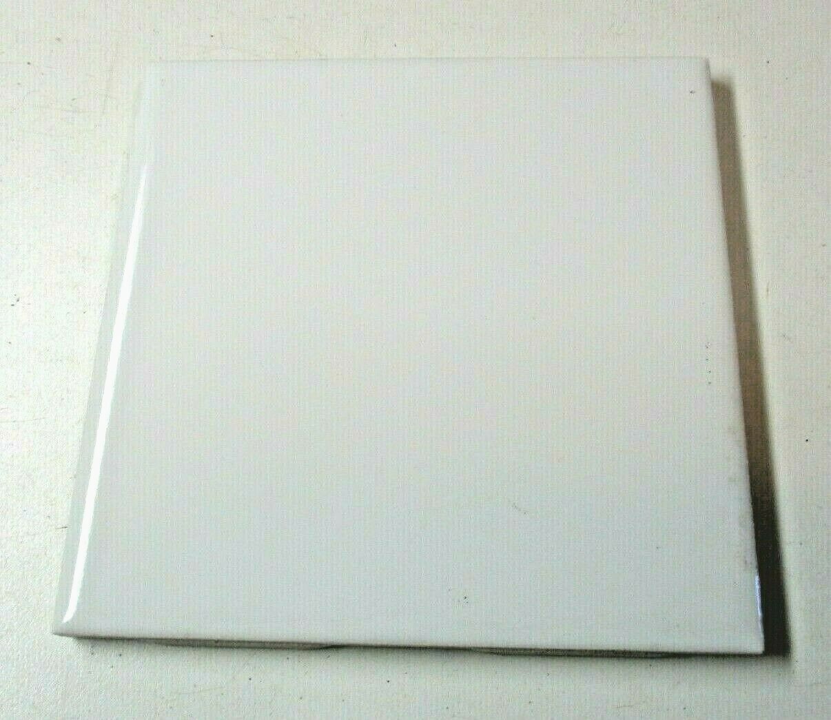 1 Wall Tile Mannington MCT USA 4-3/8″ Sq. 1990s Everest Gloss White Ceramic Vtg