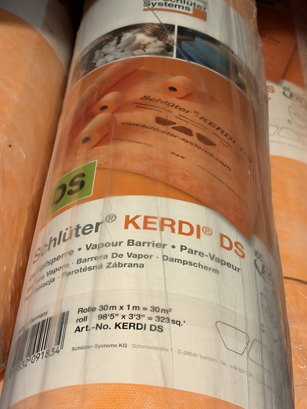 Schluter Systems Kerdi DS Waterproofing Membrane 323 Sq Ft Roll 20 mil Thickness