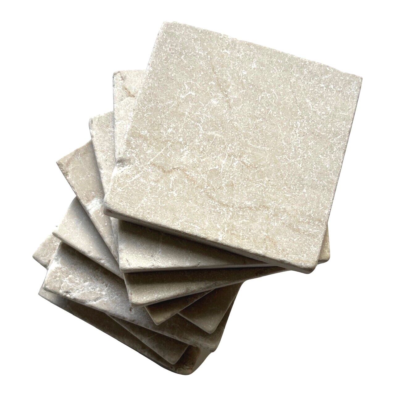 Botticino Crema 4×4 Tumbled Marble Tile Backsplash Floor Wall (Sold by 1 PIECE)