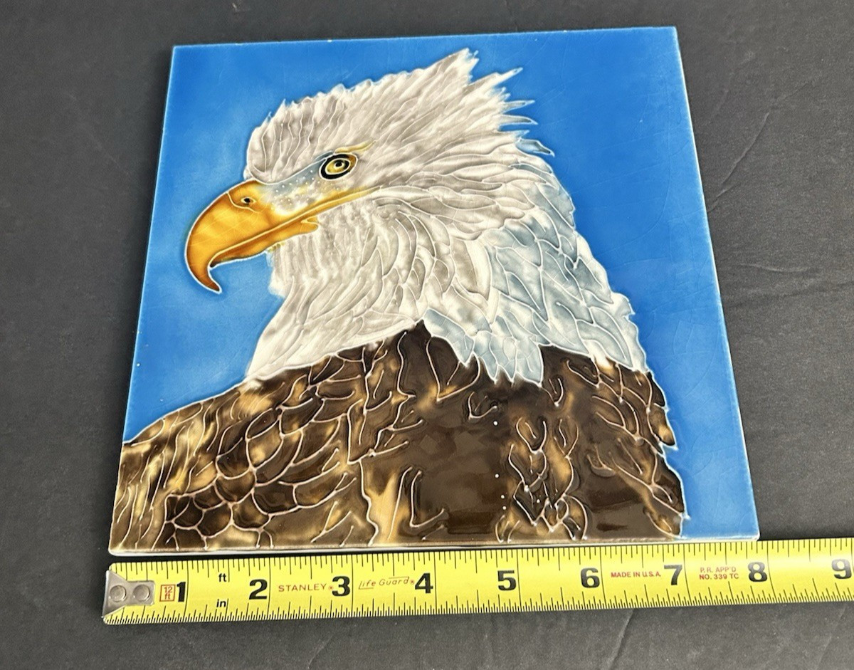 Bald Eagle Bird Backsplash 8×8 Decorative Wall Art Ceramic Tile