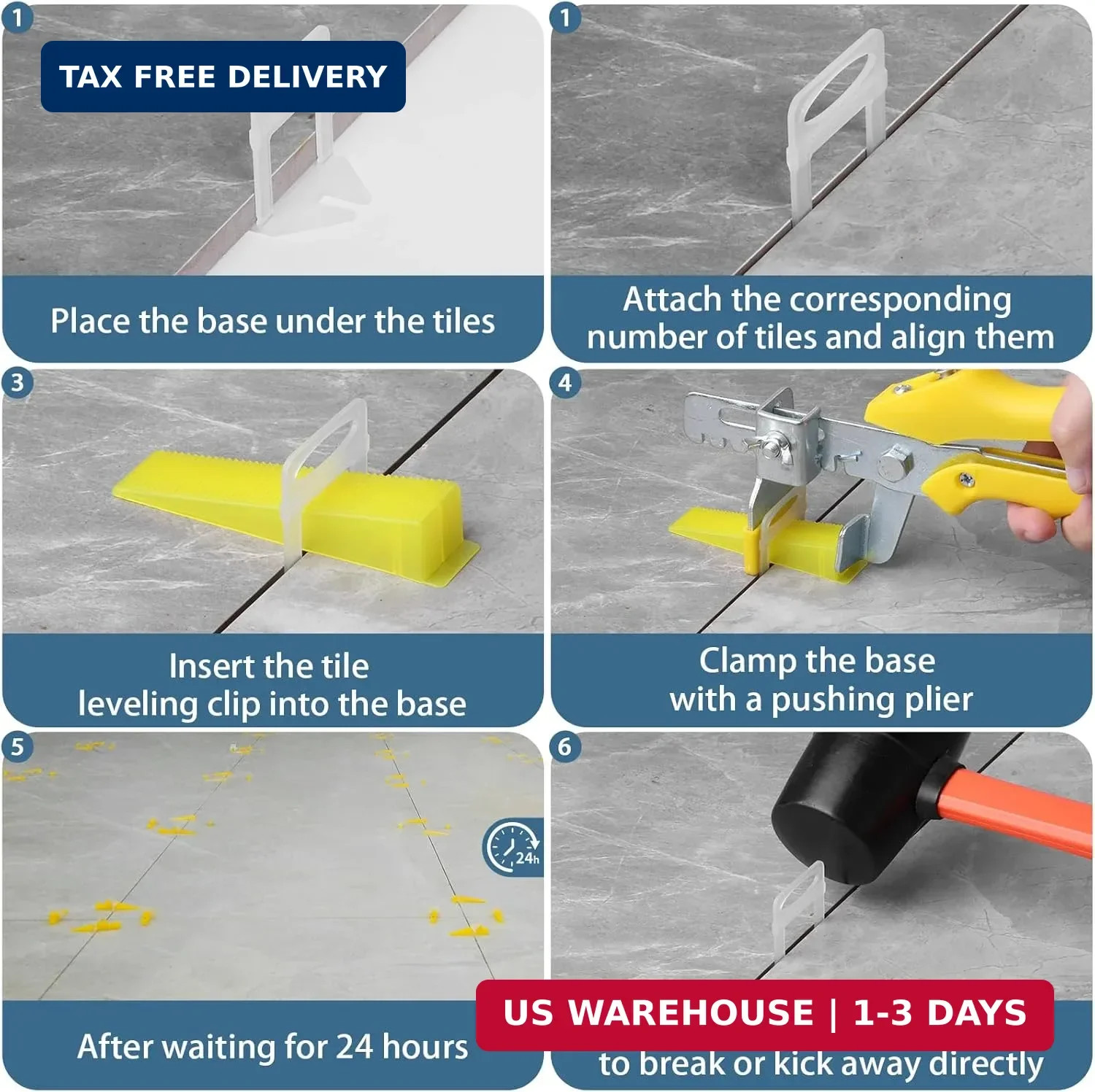 Tile Leveling System, Tile Spacers Tile Leveling Tools, Tile Leveling Clips for