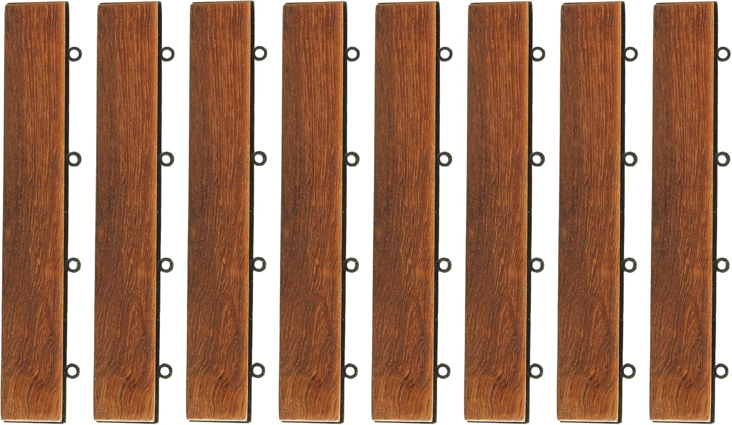 Ez-Floor Interlocking Flooring Tiles in Solid Teak Wood Oiled Finish (Set of 10)