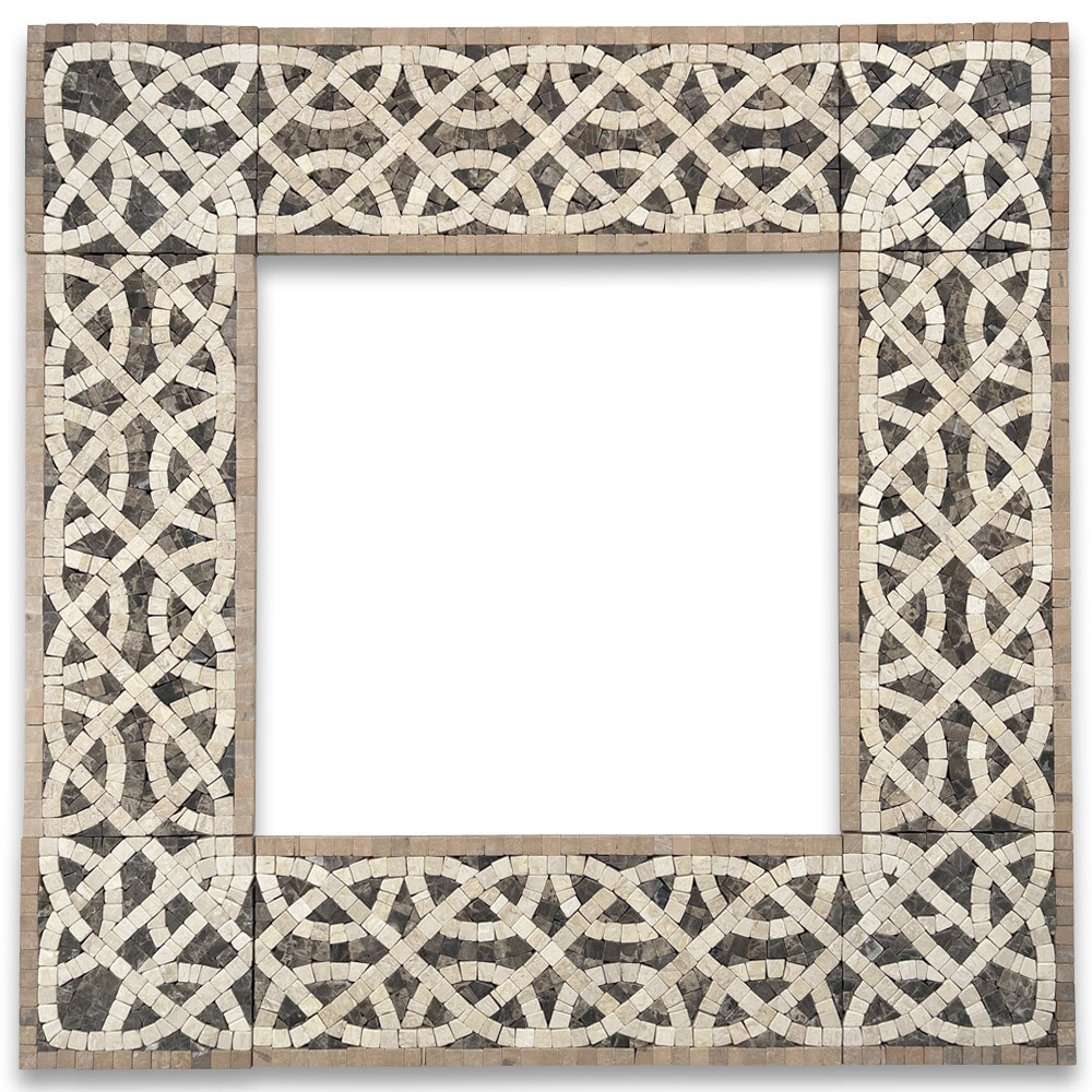 B0086T Marble Mosaic Border Accent Listello Tile Cythera Sunny 4.7×12 Tumbled