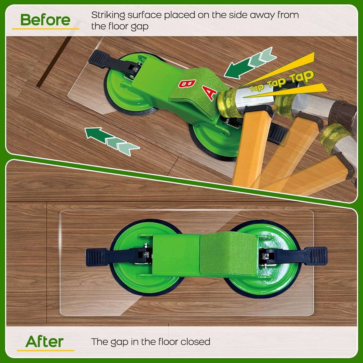 Heavy Duty Floor Gap Fixer Tool, 45° Striking Surface Floor Gap Repair Tool with