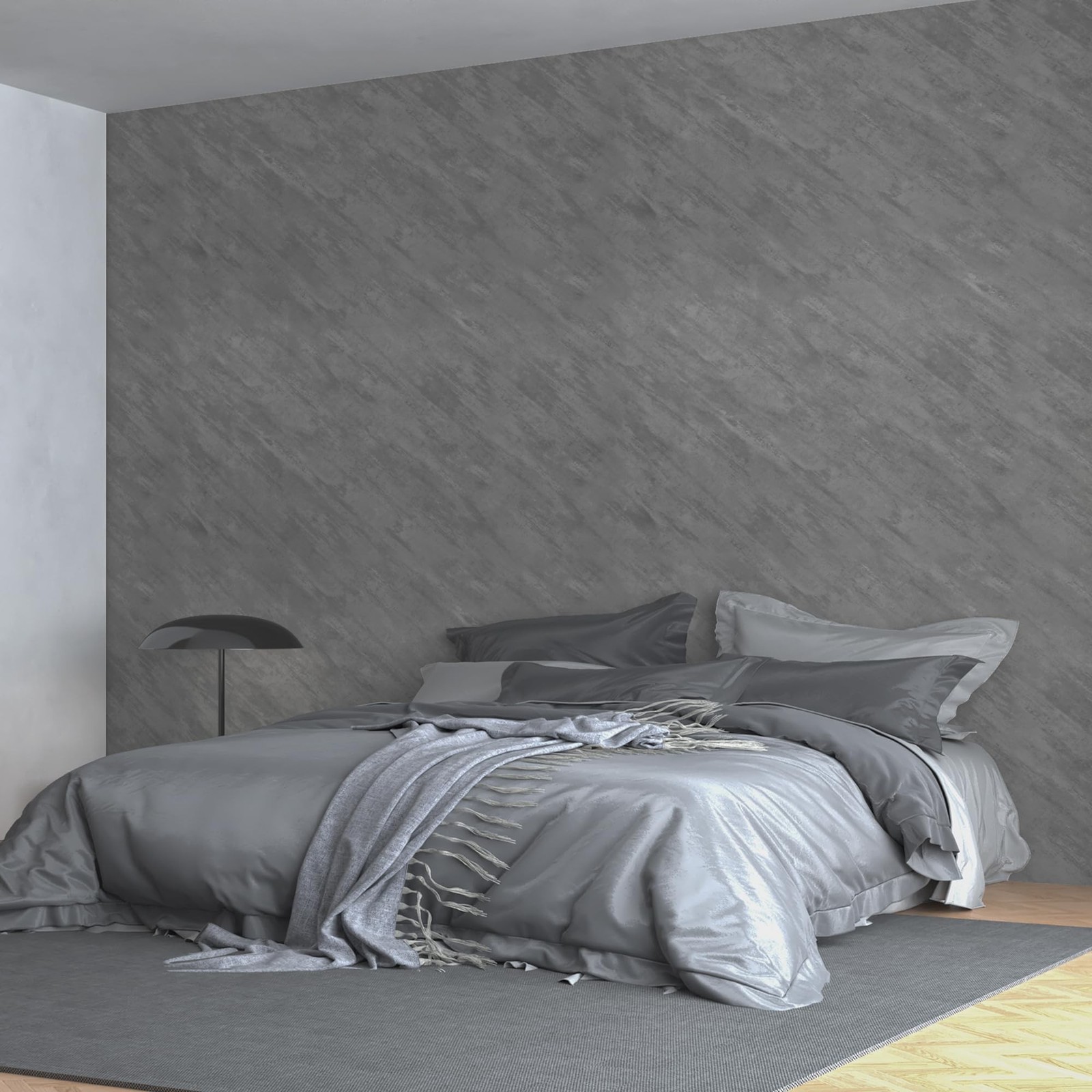 3yecao 16″×591″ Large Size Grey Concrete Wallpaper Peel and Stick 3D Thick