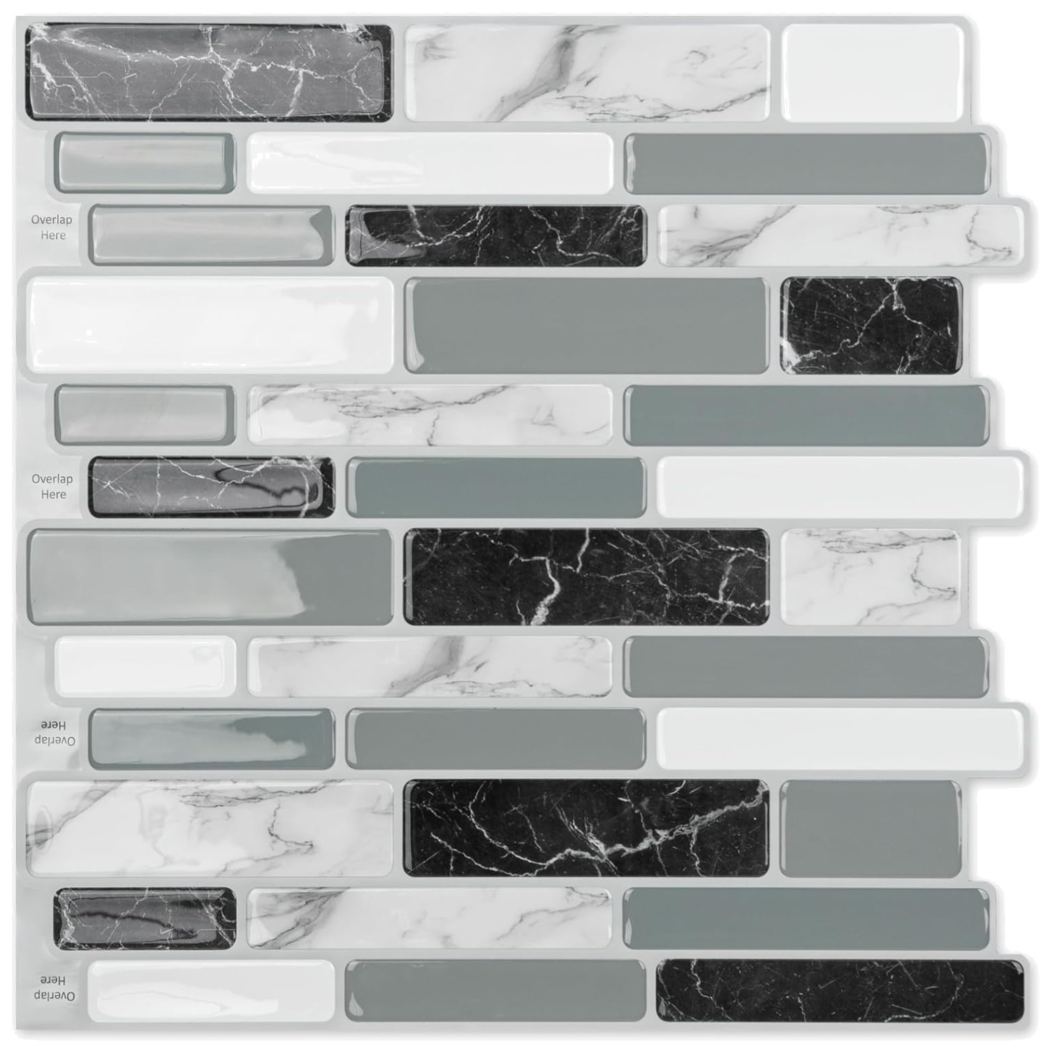 Resin Peel and Stick Tiles for Kitchen, Bathroom