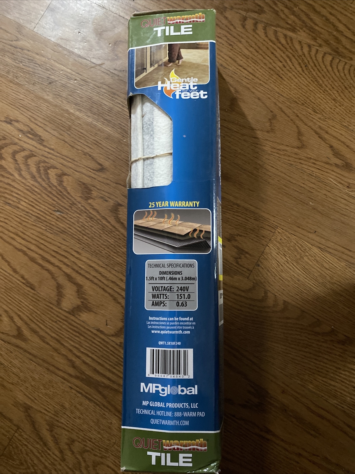 QuietWarmth Under Floor Warming 240V 12-Watt Waterproof Flexible Carbon Film