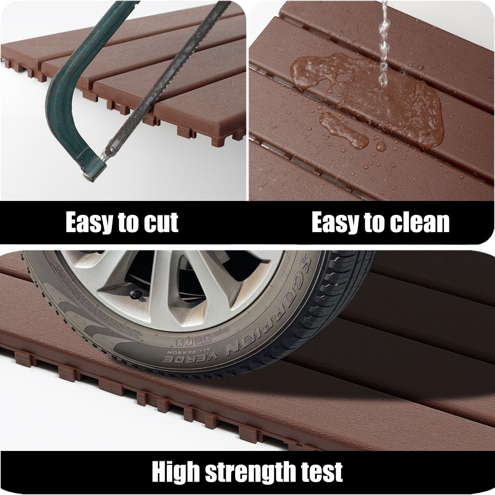 22 pieces of outdoor terrace deck tiles, DIY interlocking decking floor tiles