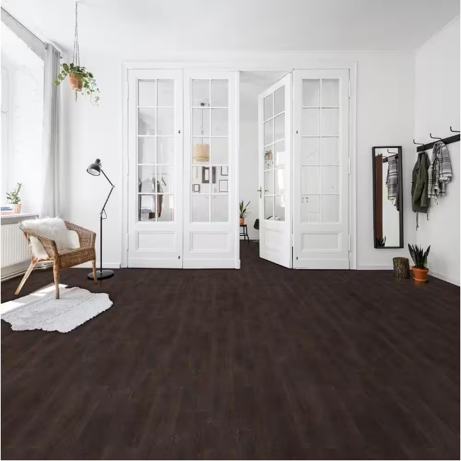 ACHIM Nexus Espresso 6in x 36in Peel & Stick Vinyl Plank Flooring 15 sqft