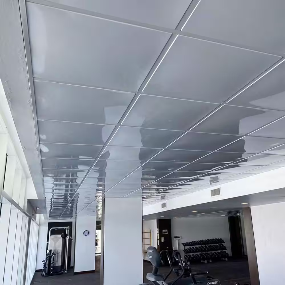 Smooth Economy 2 Ft. X 2 Ft. Revealed Edge Lay-In Ceiling Tile in Gloss White (
