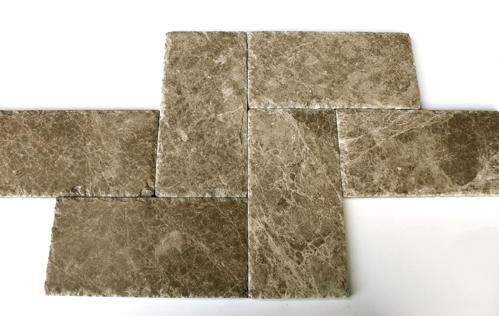 Emperador Light 4×8 Brushed Finish Chiseled Edge Marble Floor Backsplash Tile