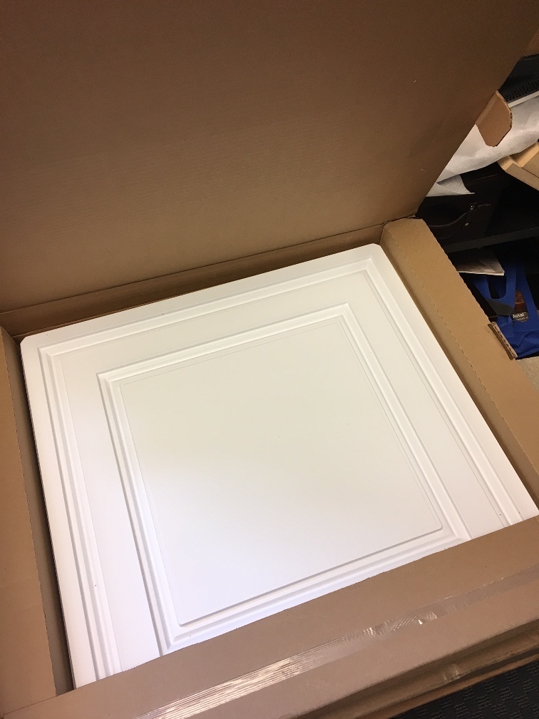 40 Tiles – Ceilume Stratford – 2′ x 2′ – White – FREE SHIPPING!