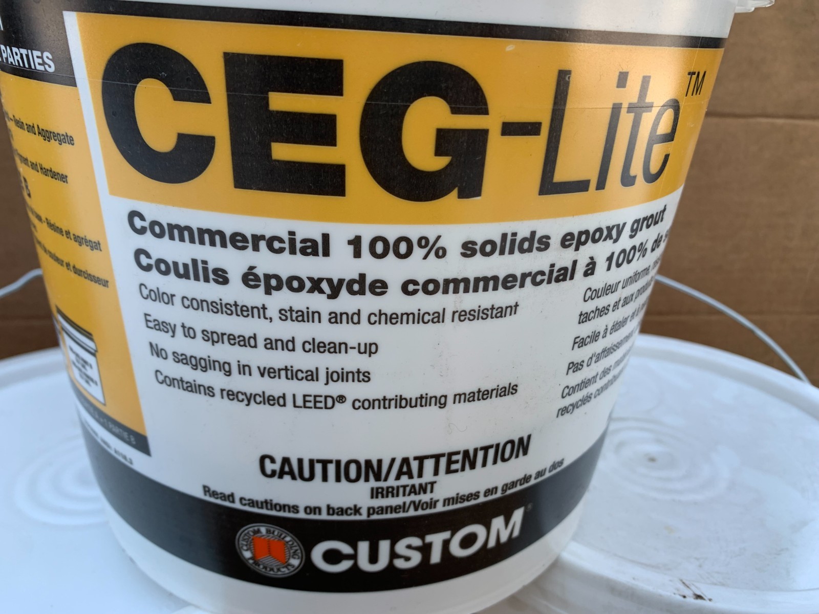 2 Gallons 19.5 Lbs Custom CEG-Lite Commercial 100% Solids Epoxy Grout Part B