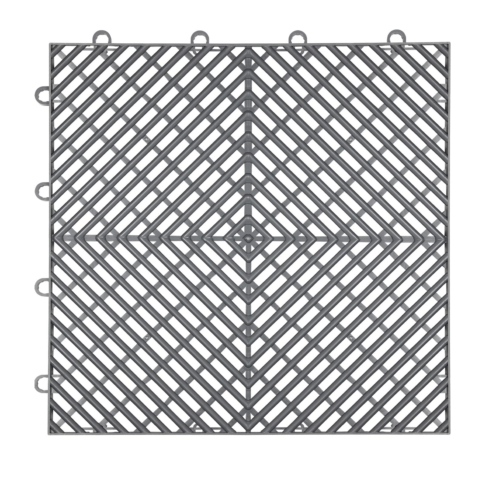 25PCS Tiles Interlocking Graphite Drainage Tiles 12x12x0.5 Inches Deck Tiles