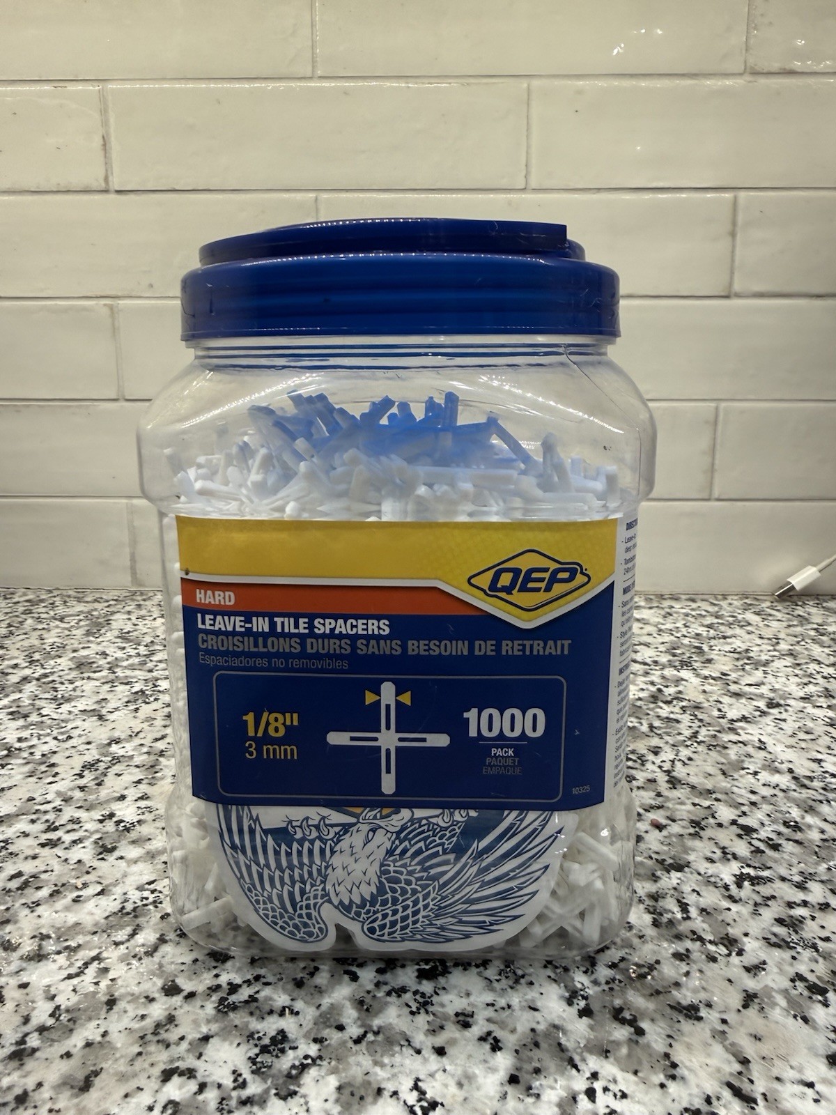 QEP Leave-In 1/8″ (3mm) Tile Spacers (Box 0f 1,000) (New)