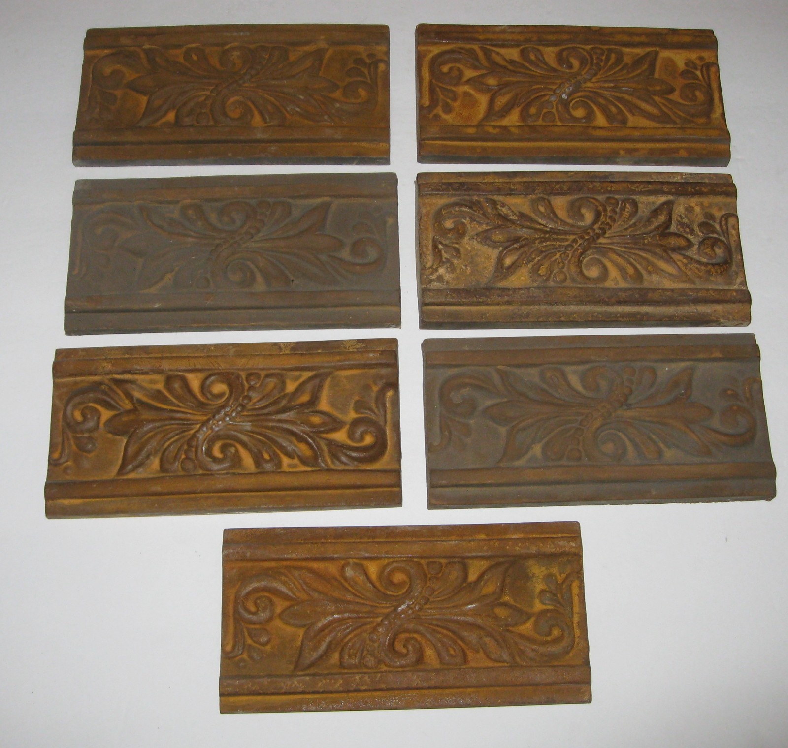 4″ x 7 1/2″ Henna Calypso Resin Liner Insert Accent Wall Tile – Lot of 21 pcs