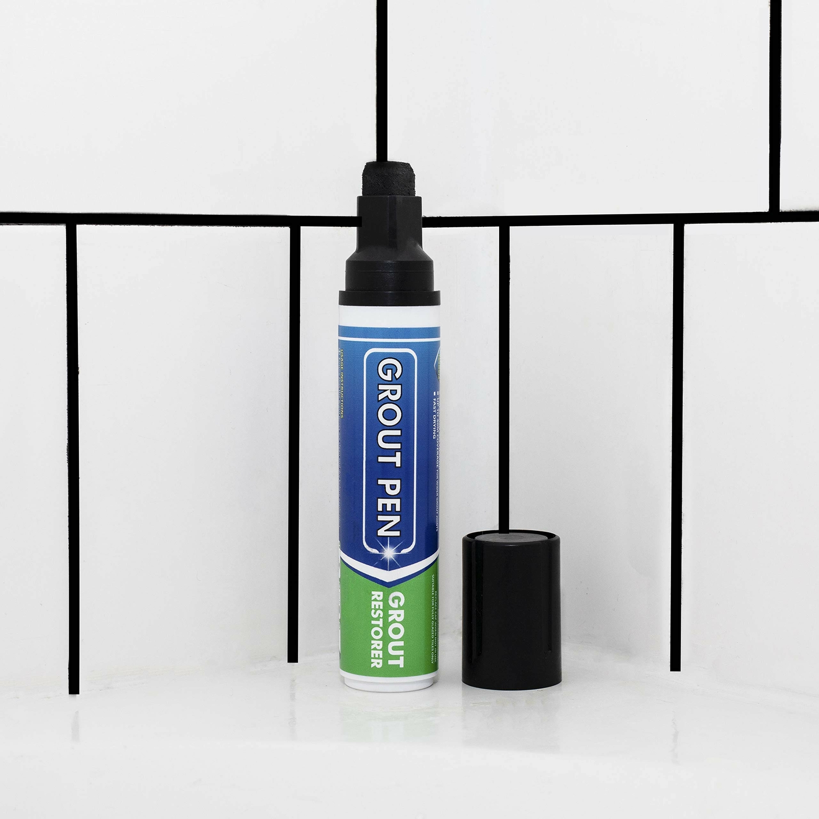 Grout Pen Black Tile Paint Marker: Waterproof Tile Grout Colorant Pen – Wide Tip