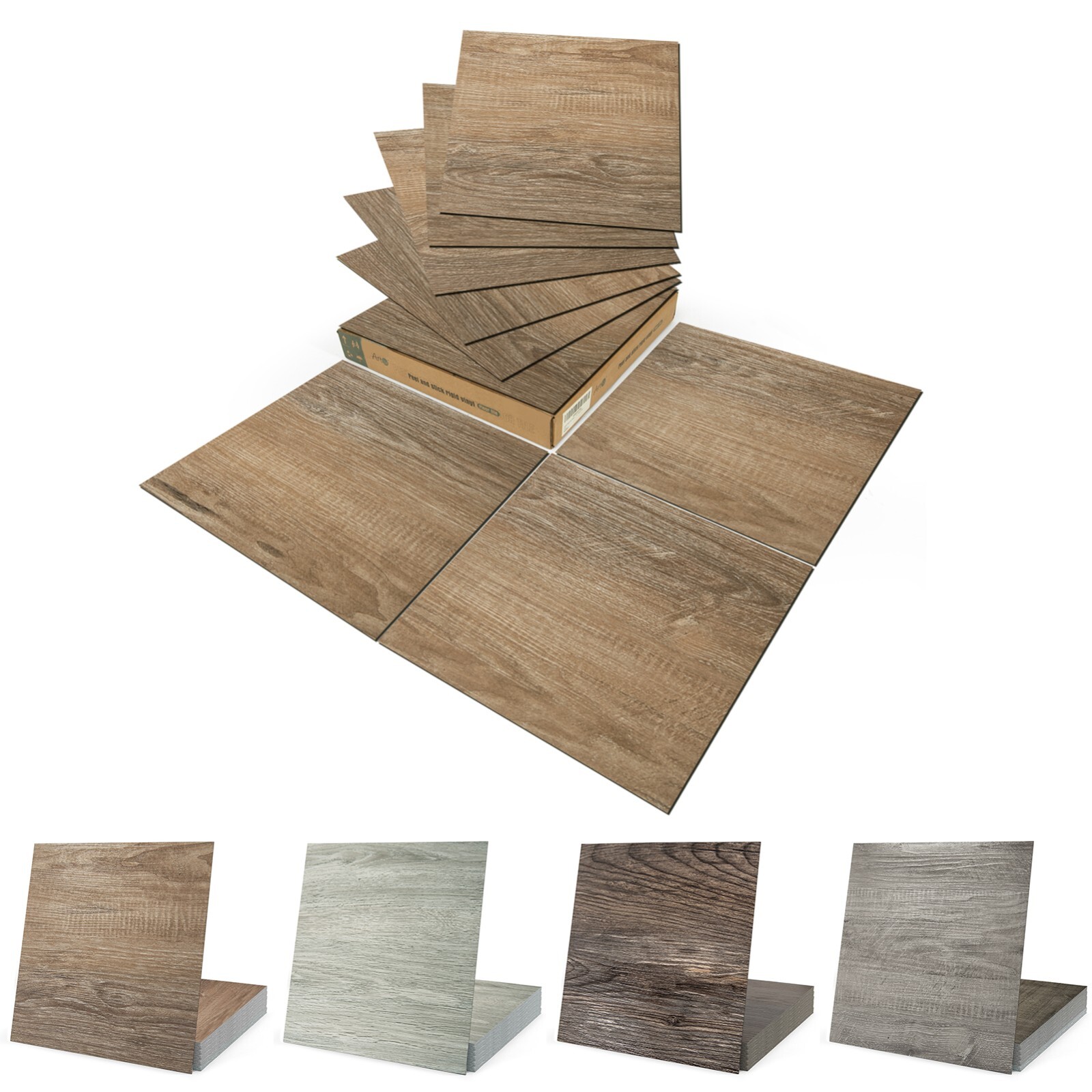 Art3d Peel and Stick Tile Vinyl Floor Tiles 30-Pack 12 x 12 inch Cover 30 Sq. Ft