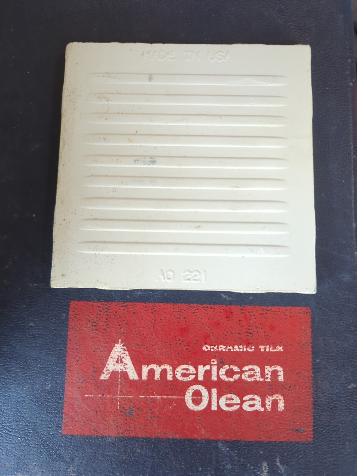 1 pc Tuscany Cloud #965 American Olean Tile Bumpy White 4 1/4″ Square USA Made