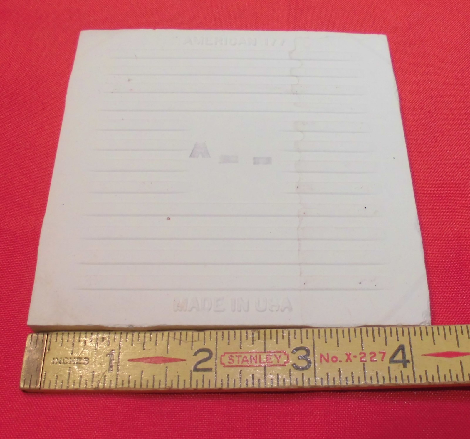 1 pc. Ceramic Tile *Gold Mist* Scored by American Olean 4-1/4″ Crystalline Glaze