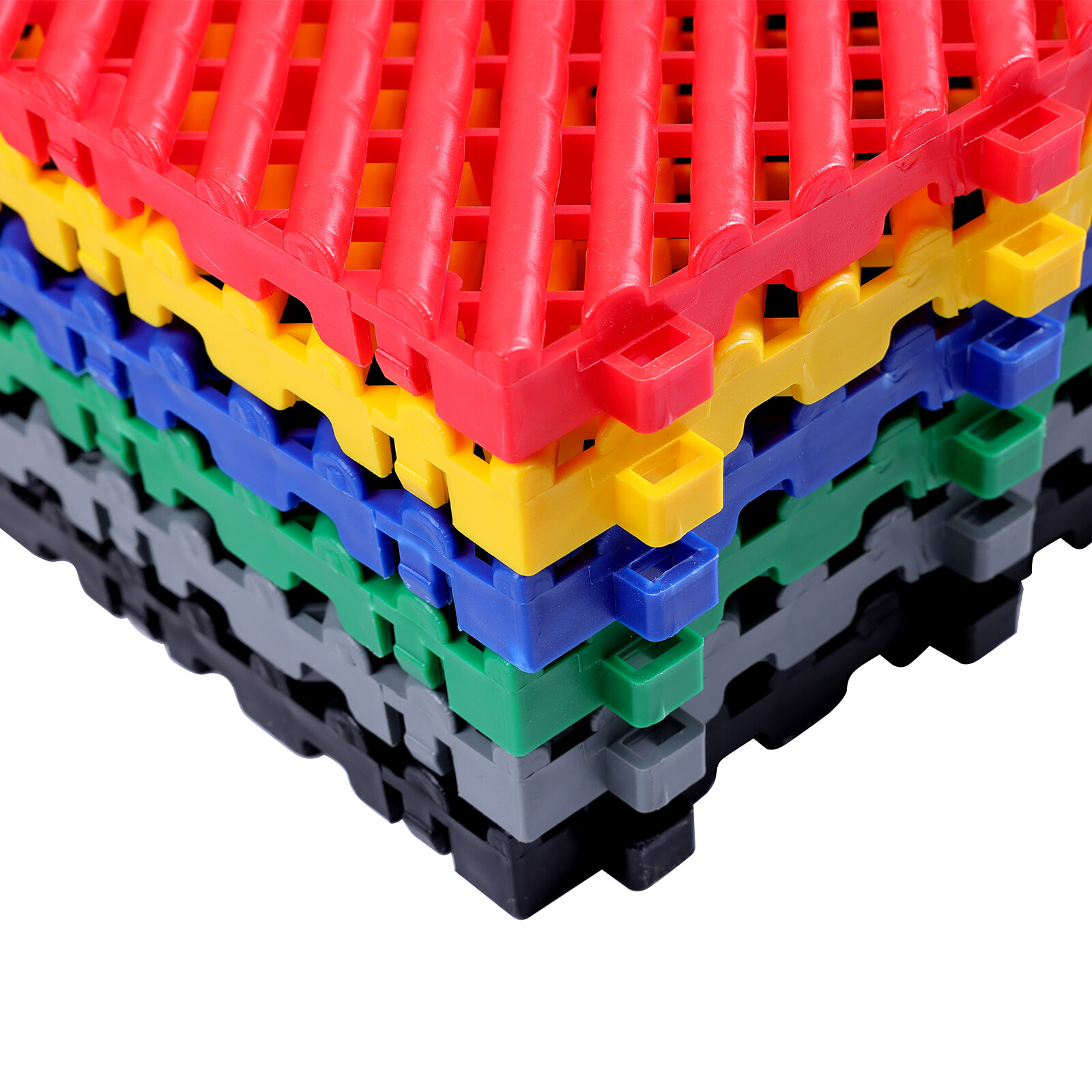 20/25/34 Pack Interlocking Garage Floor Tiles Vented Water Drainage 15.7″x15.7″