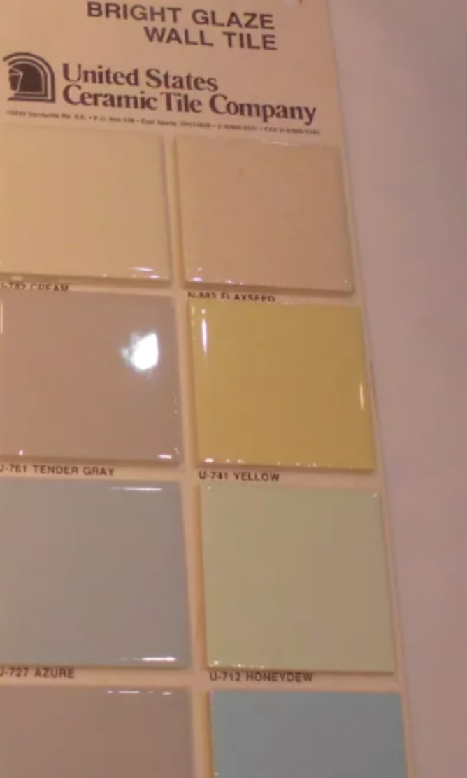 Vintage US Ceramic S 4269 Tile 2″ x 6″ Honeydew U-712 Gloss