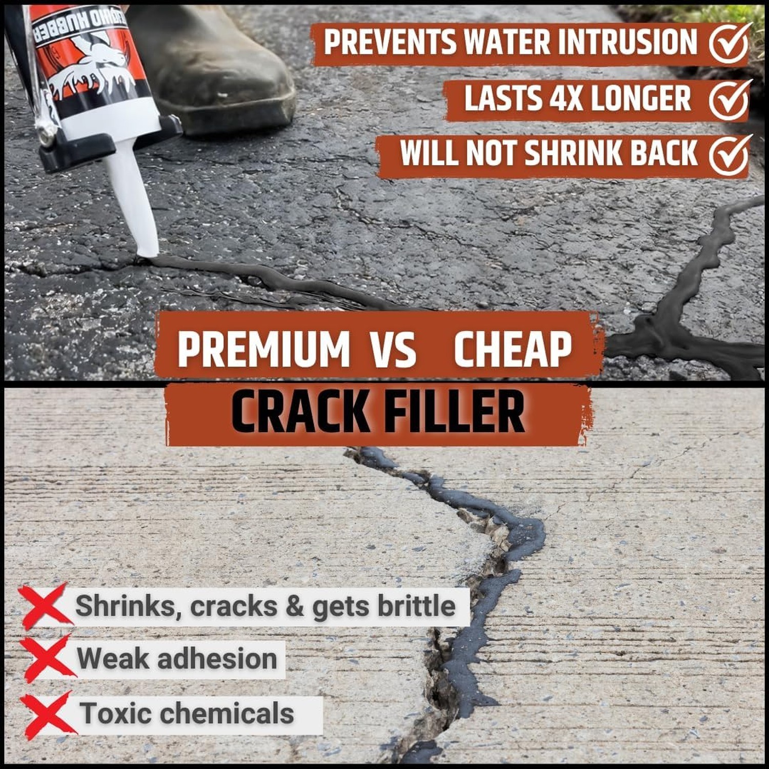 Liquid Rubber Asphalt Crack Filler – Professional-Grade Self-Leveling Waterpr…