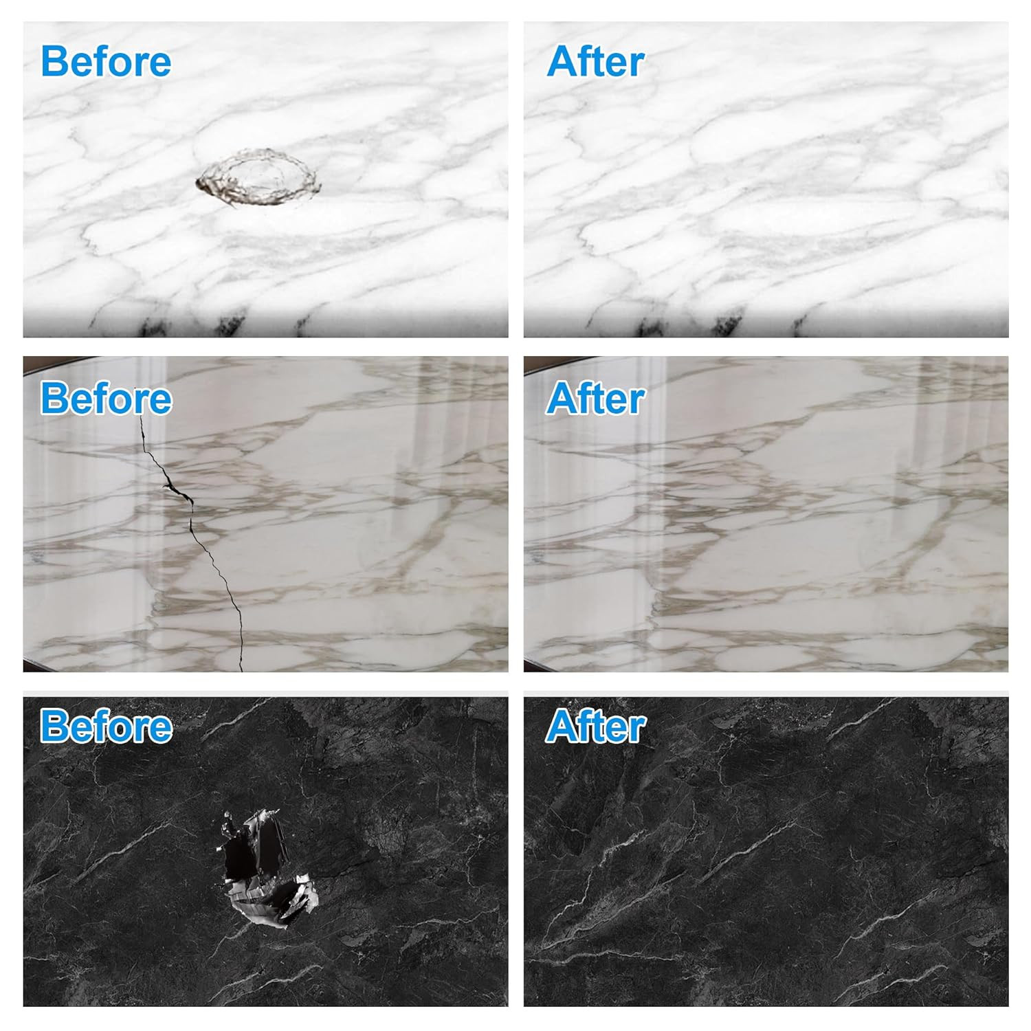 Marble Granite Repair Kit Quartz Countertop Repair Kit Chip Dents Cracks Holes