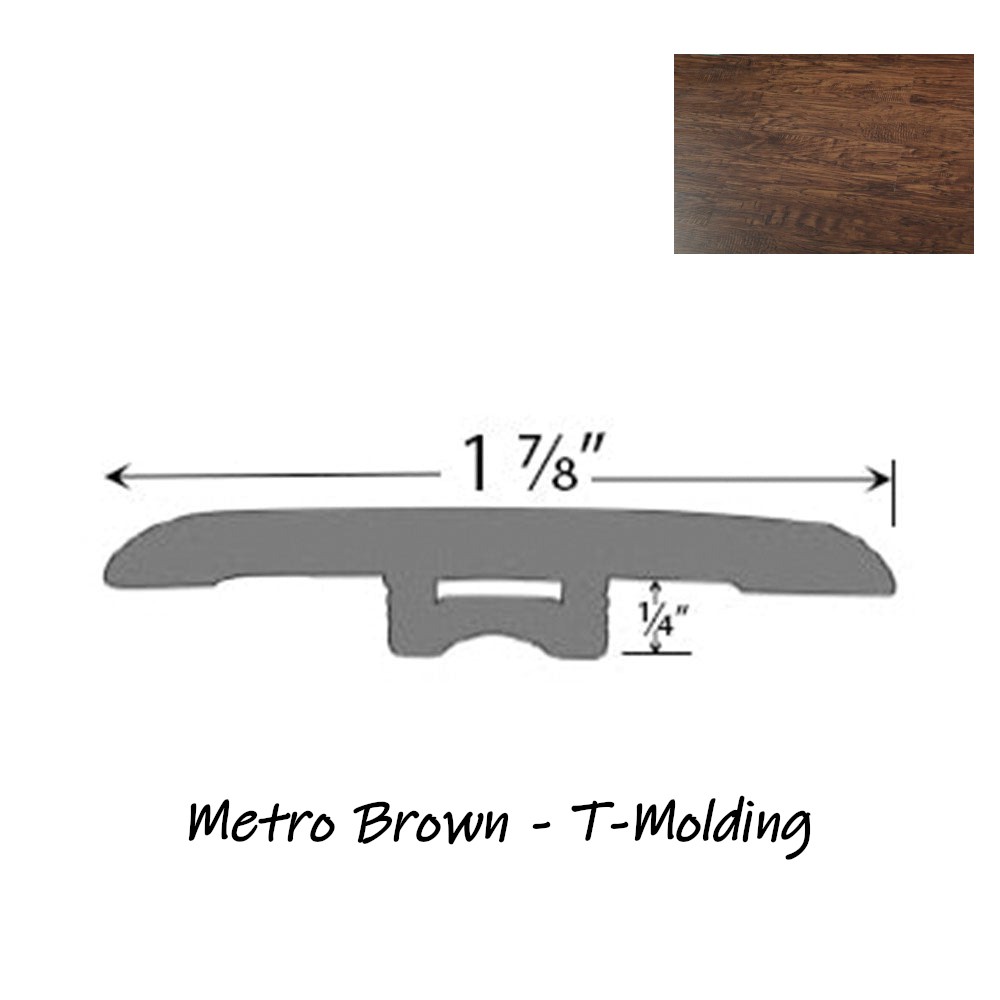 PRODURA Metro Brown Waterproof 22mil Click Luxury Vinyl Plank 48″x7-3/8″x6mm