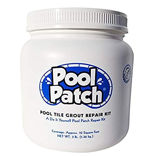 Pool Tile Grout Repair Kit 3 Pound White Waterproof Cement Bonder Fast Setting