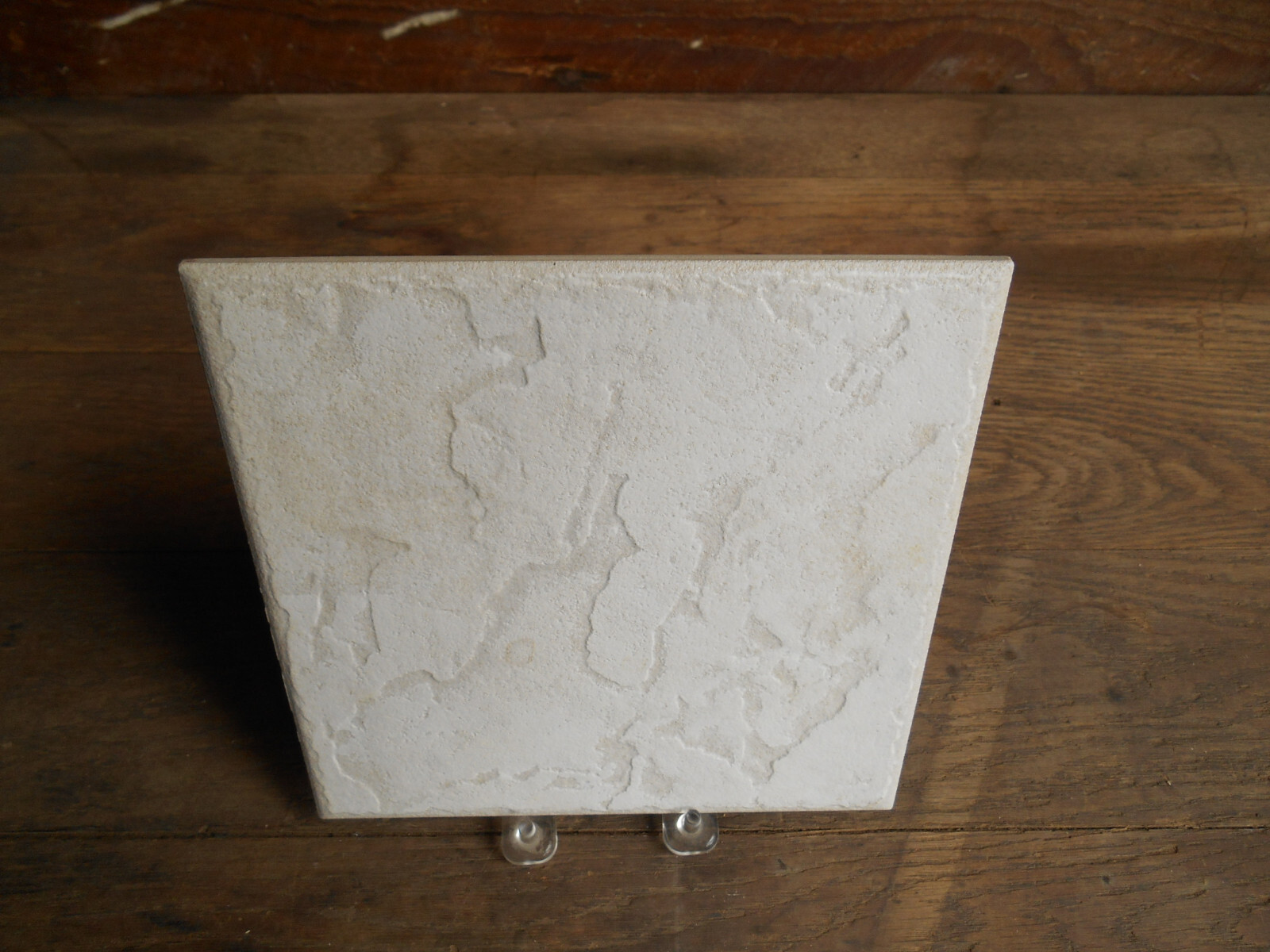 Beige/Cream Ceramic 8×8 Textured Wall/ Floor Tile Stone Look