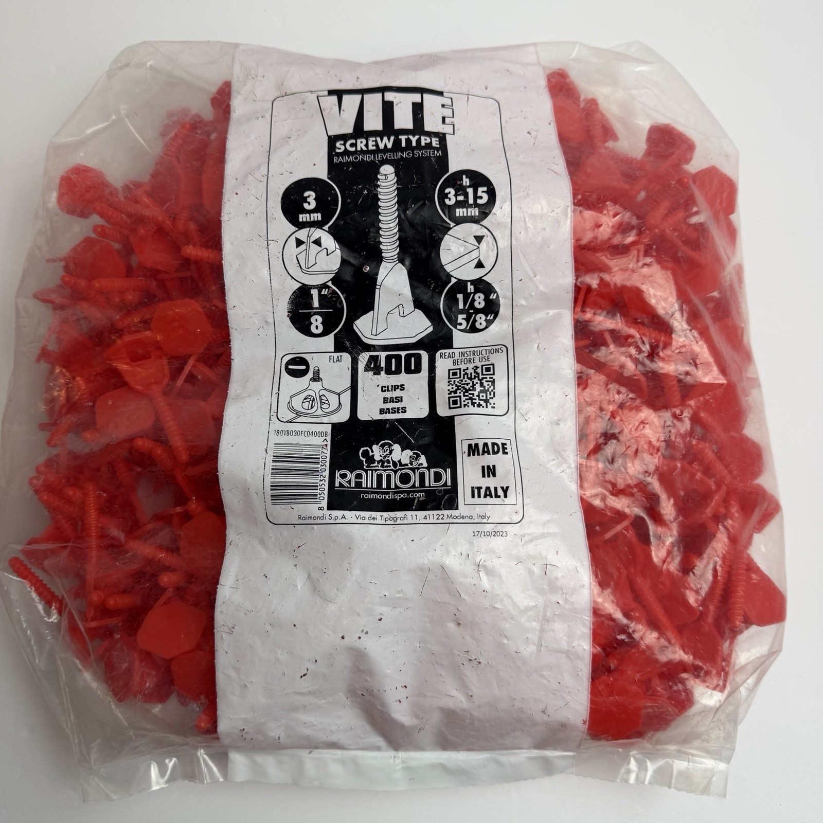 Raimondi Lippage System VITE Clips 400 Leveling System 3 mm 3-15 mm