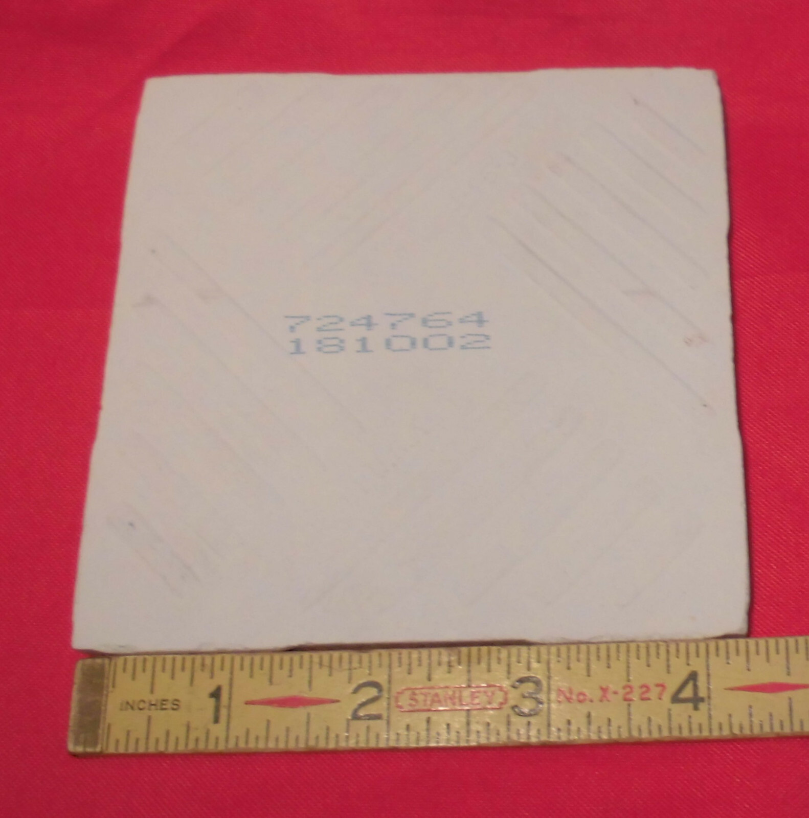 1 pc. Glossy Ceramic Tiles…Fawn Beige…4-1/4″ From the 1990’s Made U.S.A.