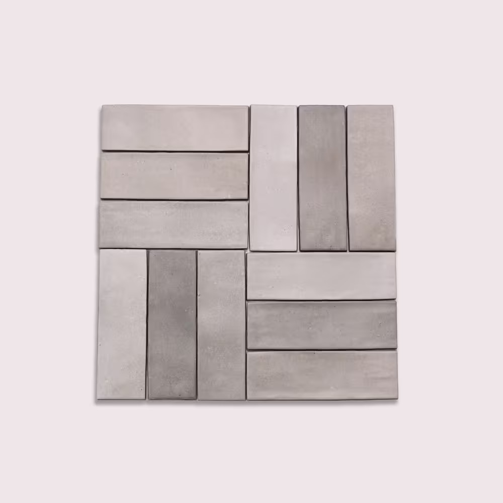Celine 2 In. X 6 In. Matte Greige Porcelain Subway Floor and Wall Tile (5.33 Sq.