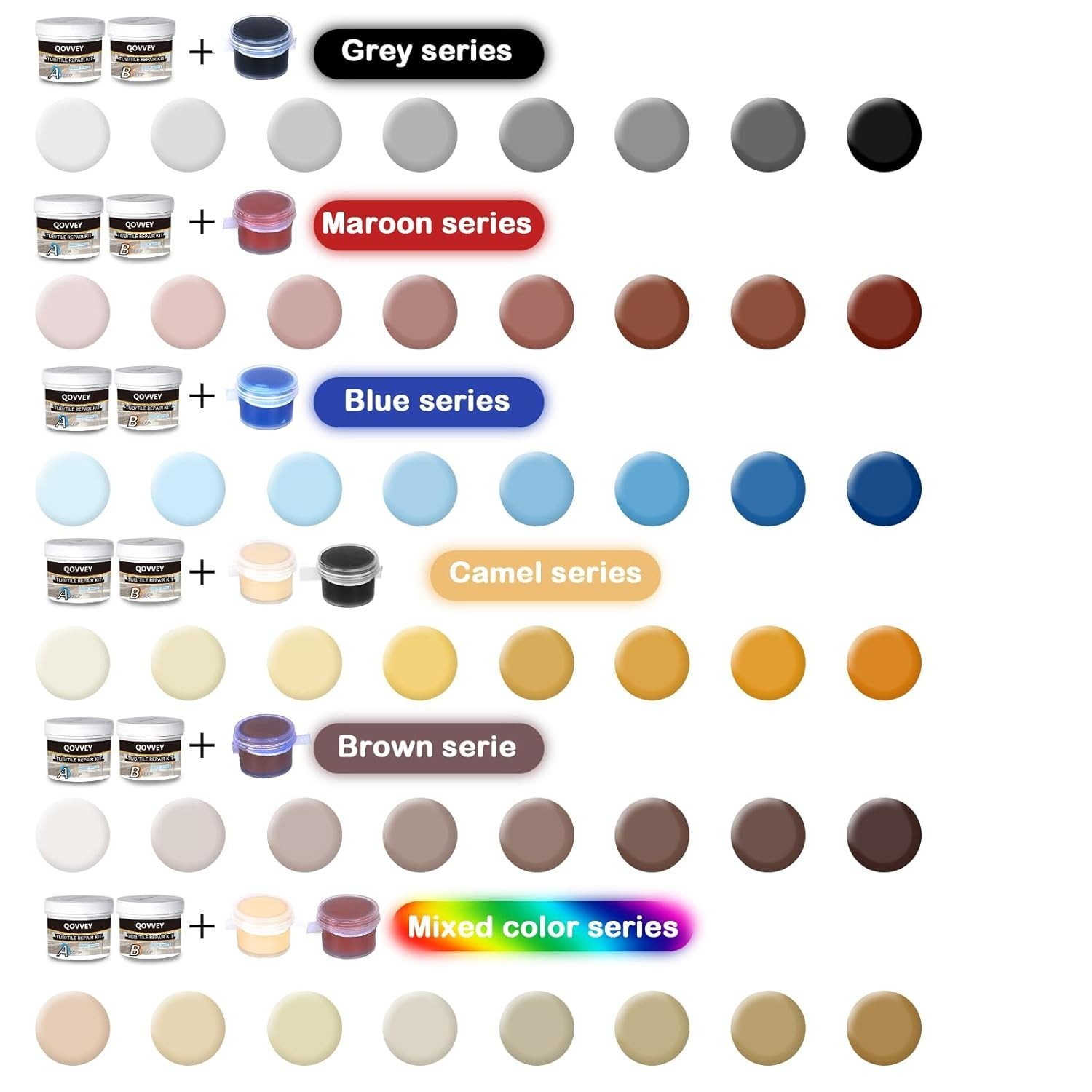 Tile Repair Kit & Granite Quartz Countertop Chip Repair Kit Color Match MarbleHI