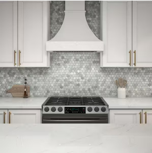 Daltile Restore Mist Honed 12in x 12in Marble Mosaic Tile Backsplash 0.97 sqft