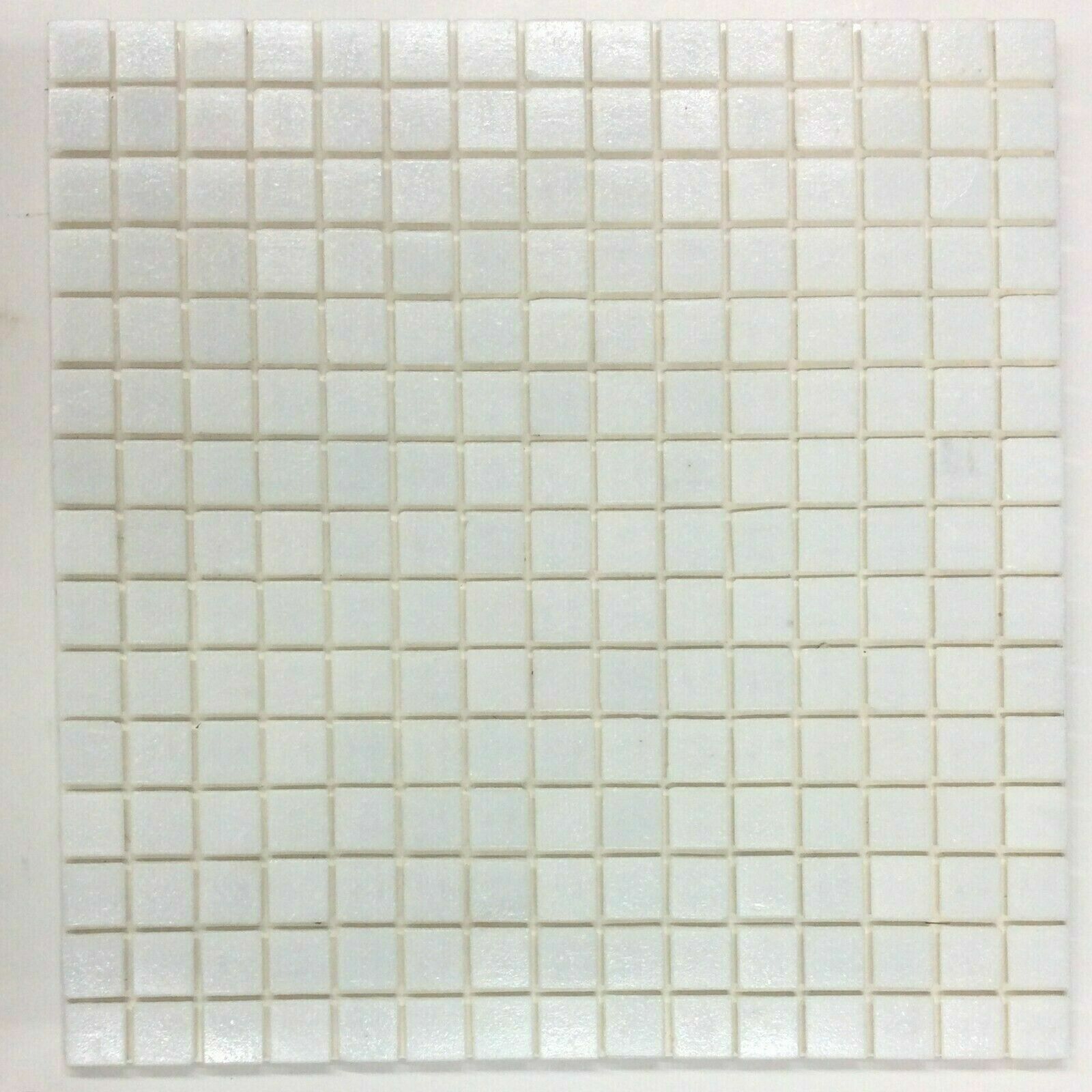 Glass Tile Vitreous Mosaics White 12 3/4″ x 12 3/4″
