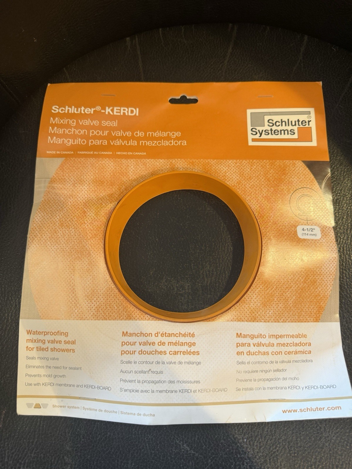 Schluter Kerdi Mixing Valve Seal 4-1/2″ KMSMV235/114/UV fast shipping